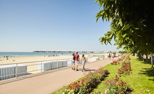 Photo de le plage de La Baule depuis la promenade du remblais