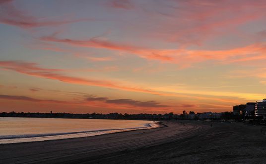 baie de la Baule au coucher du soleil