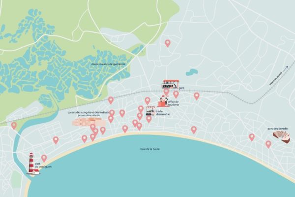 mapping des hotels partenaires à La Baule