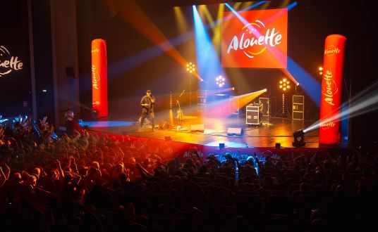 photo pendant un show concert au Palais des congres