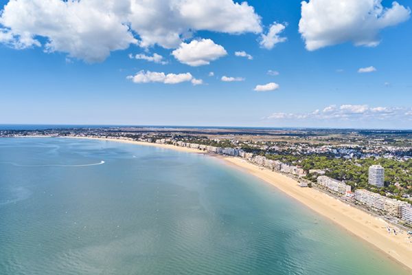 Photo de la baie de la Baule, la plus longue plage d'Europe