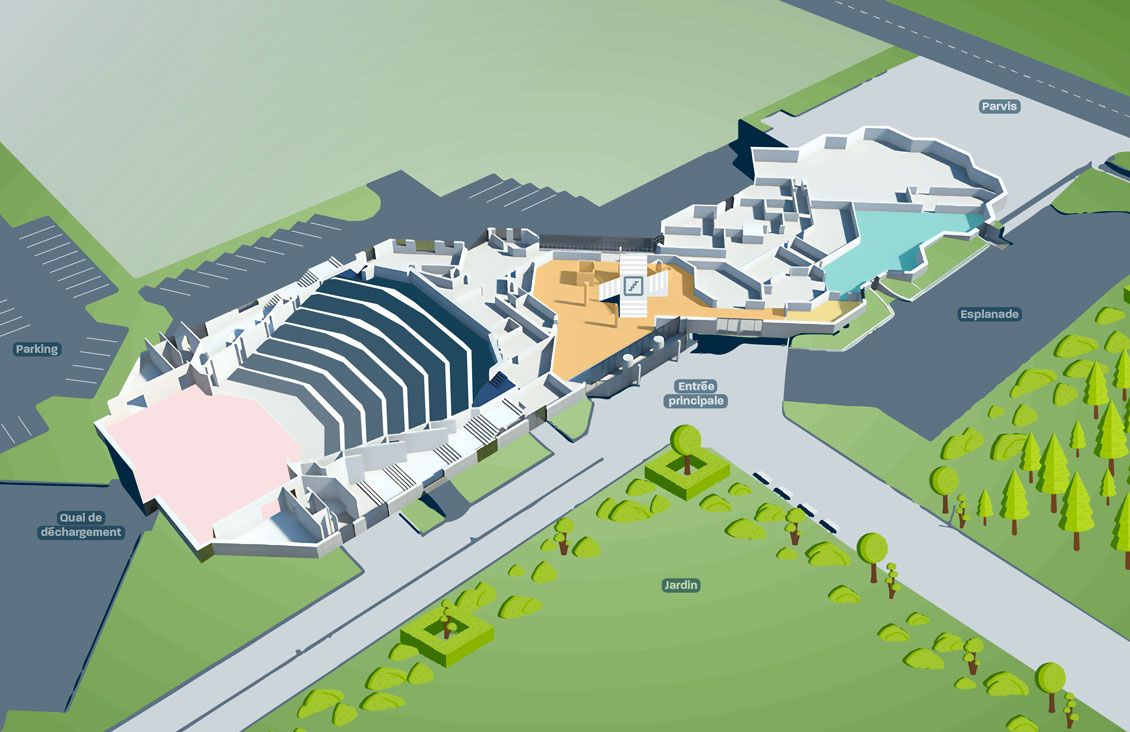 plan 2D du Palais des Congrès de la Baule etage 00