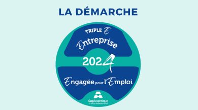 Logo de la certification dédiée et accordée à La Baule Evénements de La Démarche Triple E : Entreprise Engagée pour l'Emploi